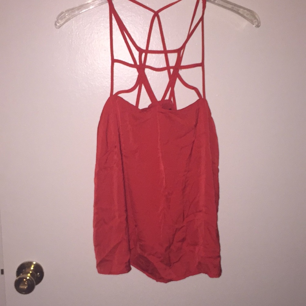 Hm deep orange strapped top tank new